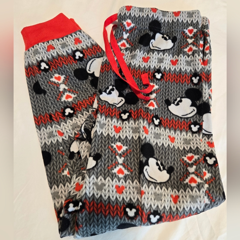 Disney Mickey Mouse Heart Pattern Pajama Pants